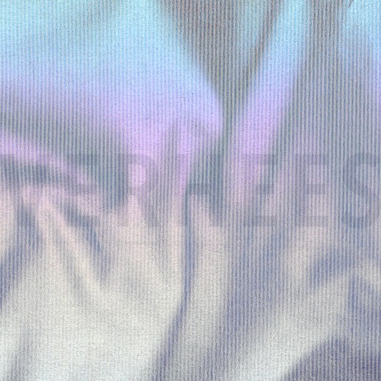 BAUMWOLLE STREIFEN REGENBOGEN FOLIE HELLBLAU #7