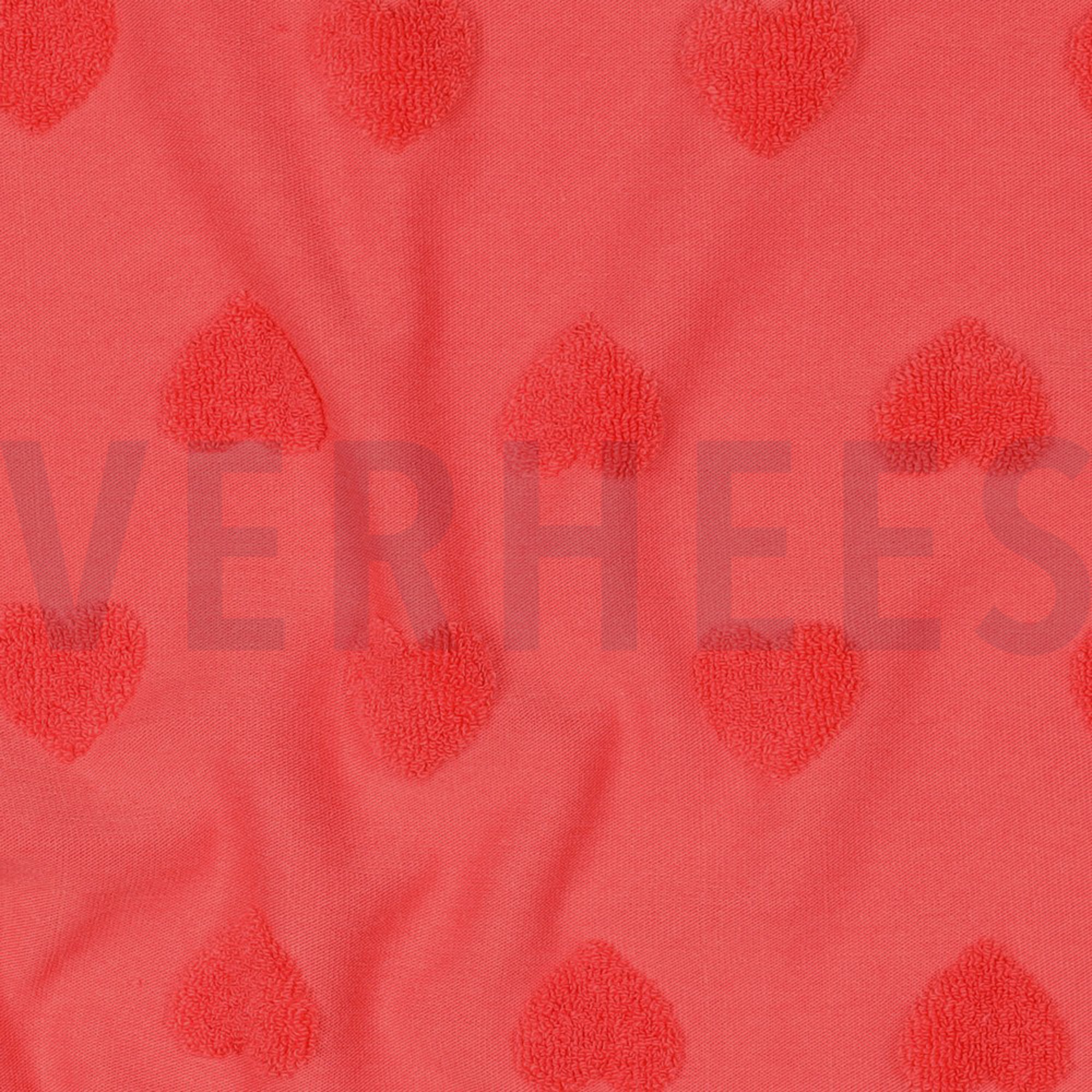 COTTON TOWELING KNIT HEARTS CORAL (high resolution) #2