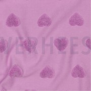 COTTON TOWELING KNIT HEARTS LILAC (thumbnail) #2