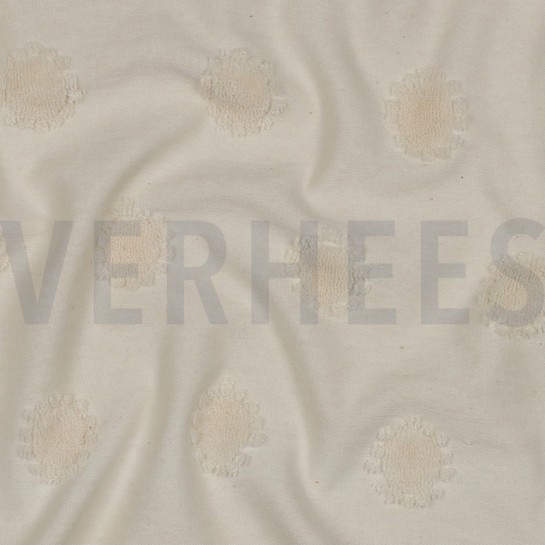 KATOEN BADSTOF GEBREID ZON NATURAL GEWASSEN #7