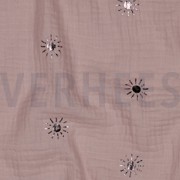 DOUBLE GAUZE FOIL SUNNY SOFT ROSE (thumbnail) #2