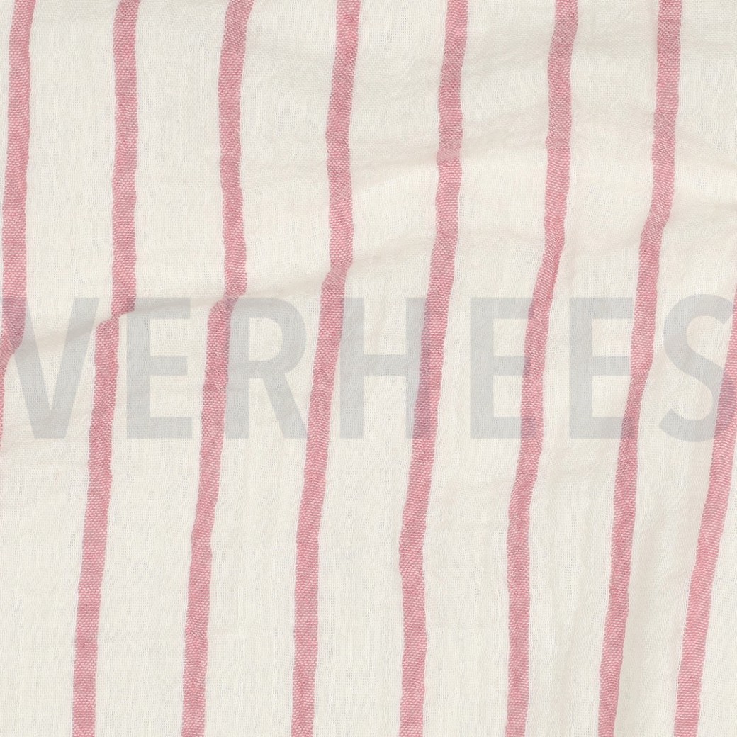 DOUBLE GAUZE YARN DYED STRIPES MAUVE #2