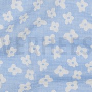 DOUBLE GAUZE JACQUARD FLOWERS ROYAL BLUE (thumbnail) #2