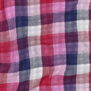 DOUBLE GAUZE DOUBLE SIDED CHECKS LILA / NAVY (thumbnail) #2