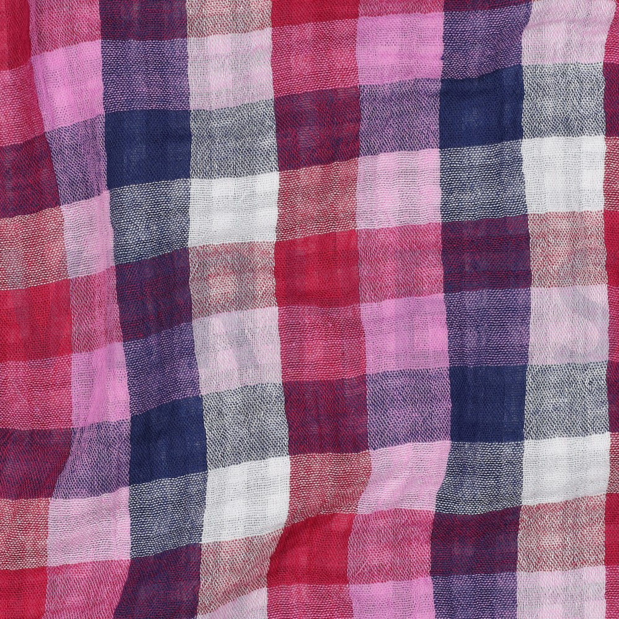 DOUBLE GAUZE DOUBLE SIDED CHECKS LILA / NAVY (high resolution) #2