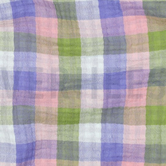 DOUBLE GAUZE DOUBLE SIDED CHECKS LIGHT PINK / LAVENDER #7