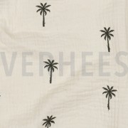 DOUBLE GAUZE EMBROIDERY PALM TREES NATURAL WASHED (thumbnail) #2