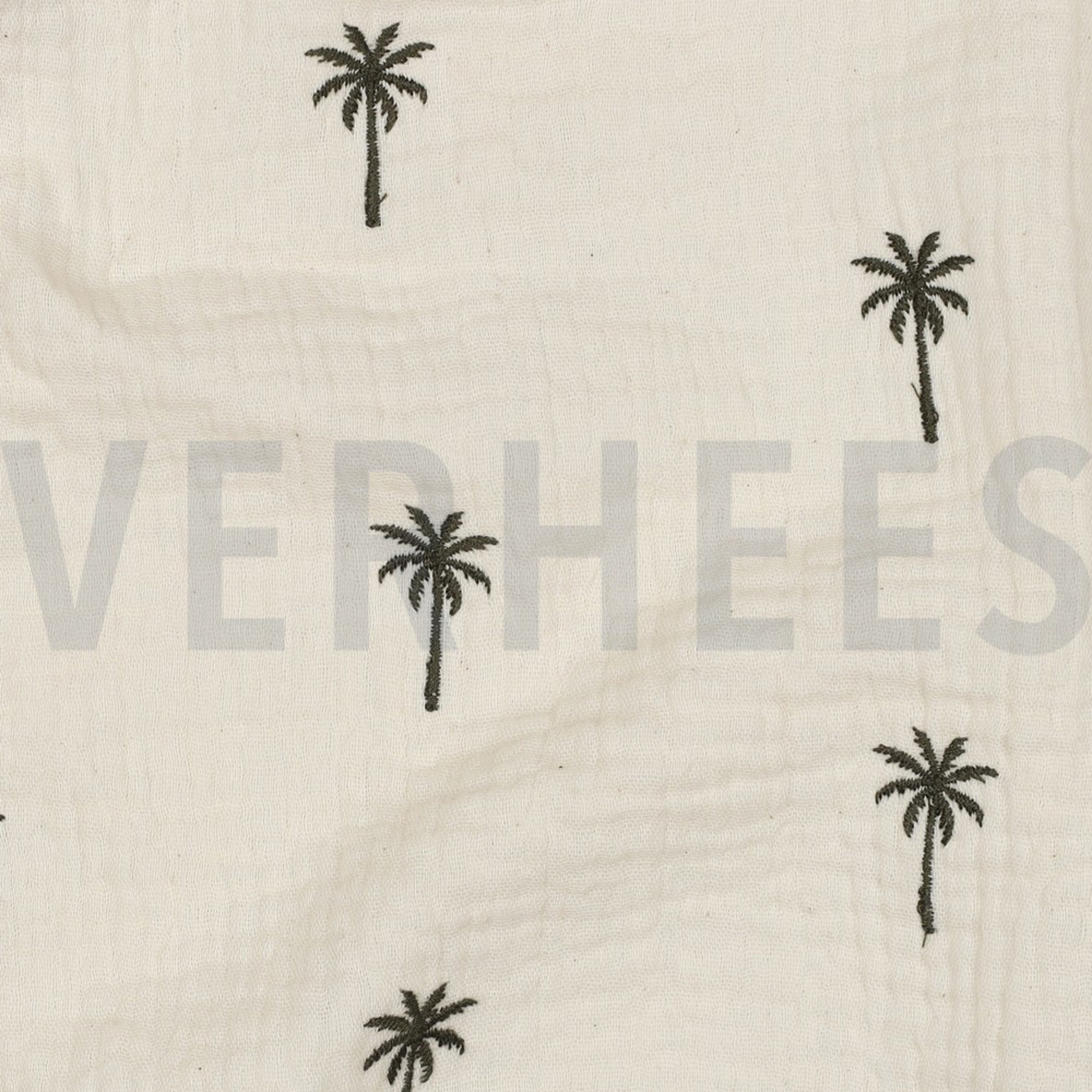 DOUBLE GAUZE EMBROIDERY PALM TREES NATURAL WASHED (high resolution) #2