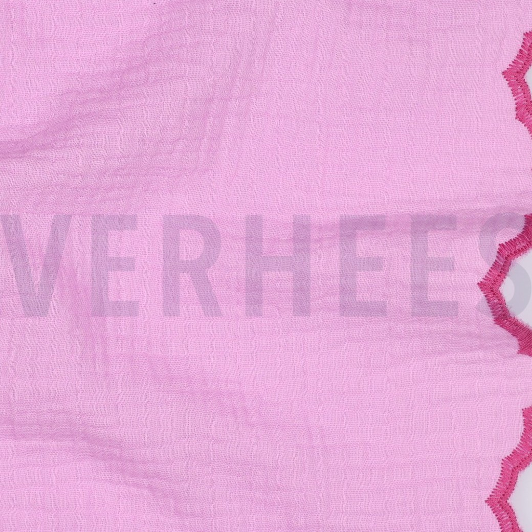 DOUBLE GAUZE 2-SIDE SCALLOP LIGHT PINK #2