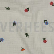 DOUBLE GAUZE EMBROIDERY FLOWERS NATURAL WASHED (thumbnail) #2