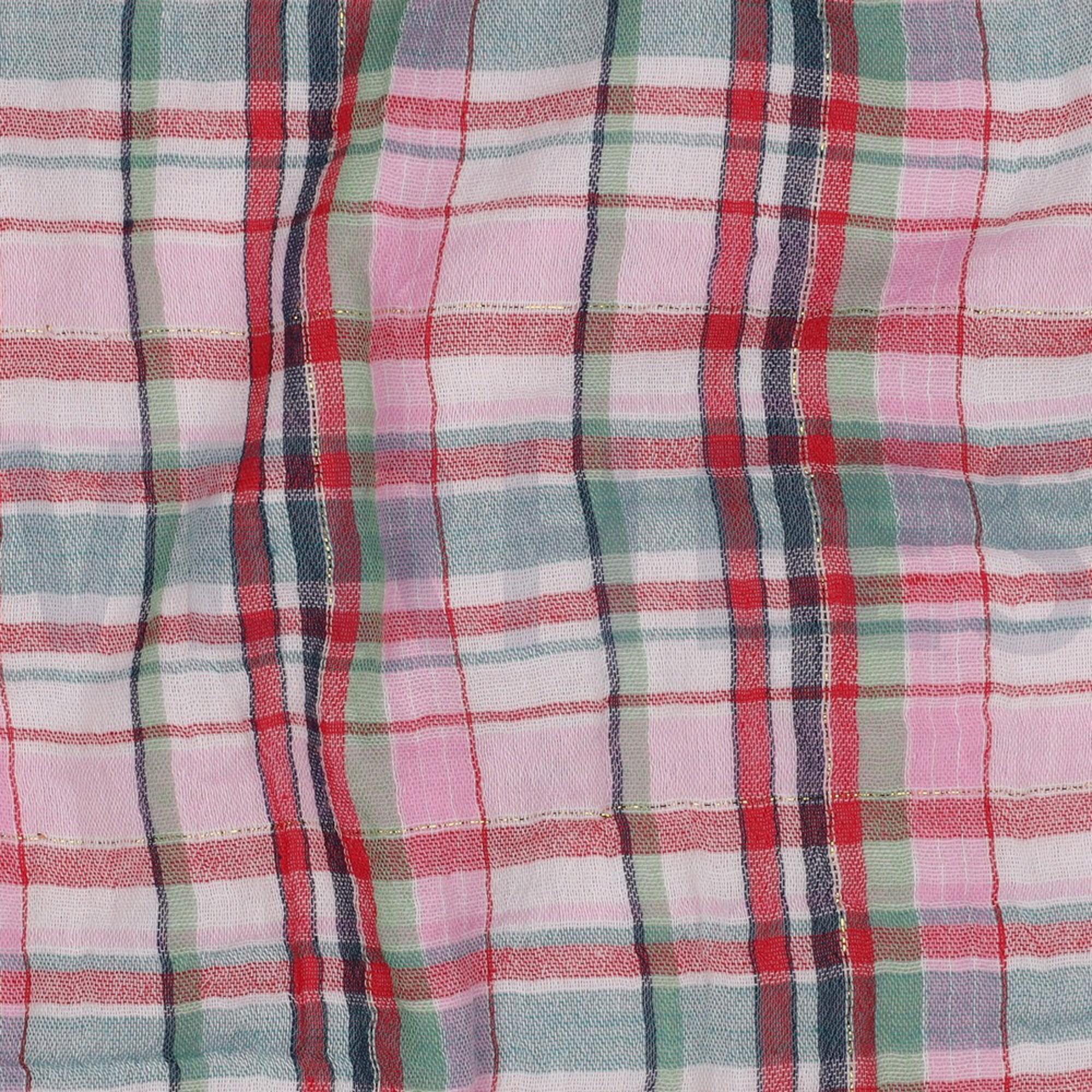 DOUBLE GAUZE YARN DYED CHECKS MUTLICOLOUR / LIGHT PINK (high resolution) #2