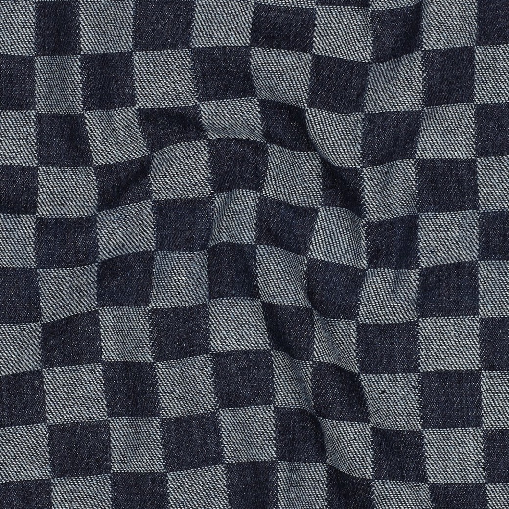 DENIM JACQUARD CHECKS JEANS #2