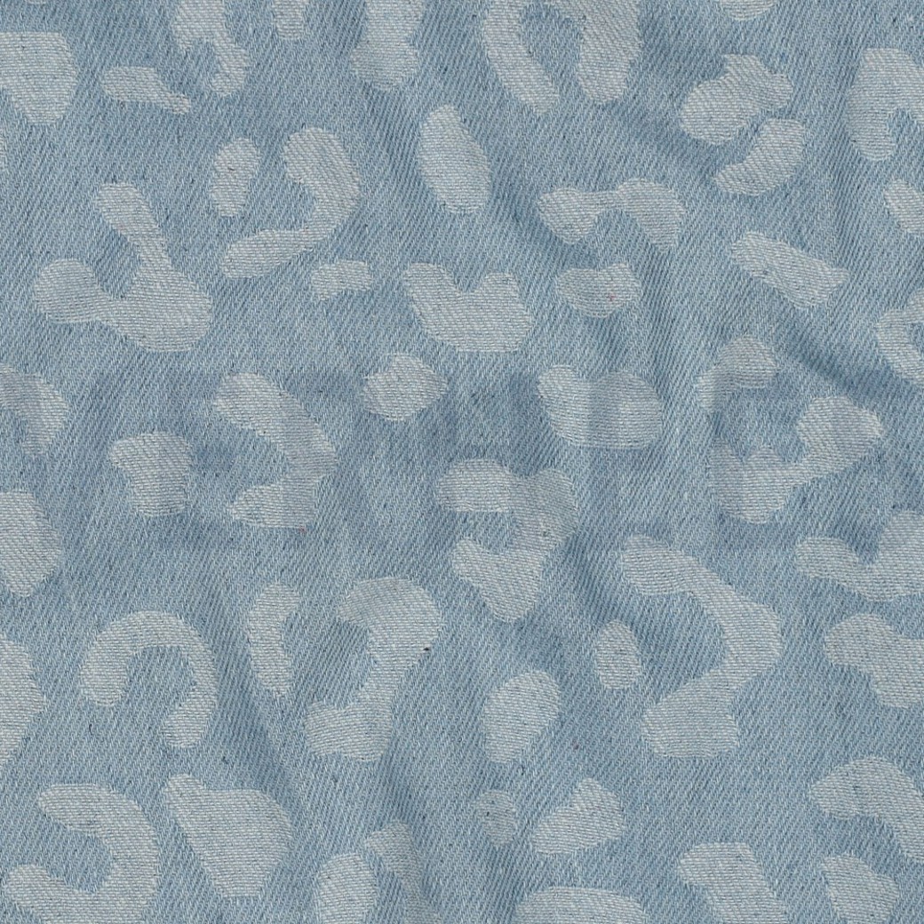 DENIM JACQUARD ANIMAL SKIN LIGHT BLUE #2