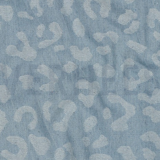 DENIM JACQUARD TIERHAUT HELLBLAU #7