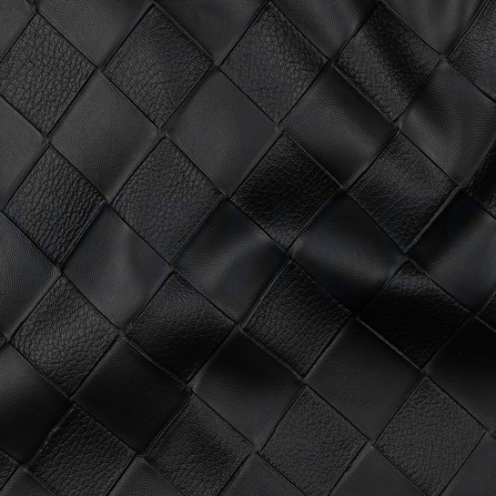 KUNSTLEDER GEWEBT SCHWARZ #7