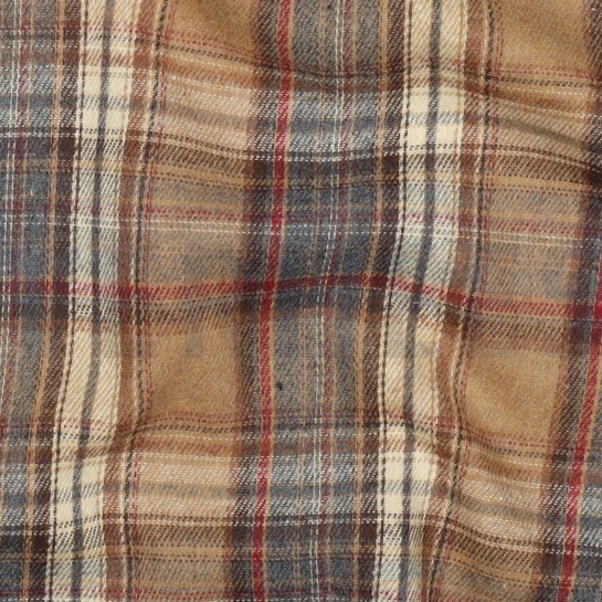 BRUSHED YARN DYED CHECKS BEIGE #7