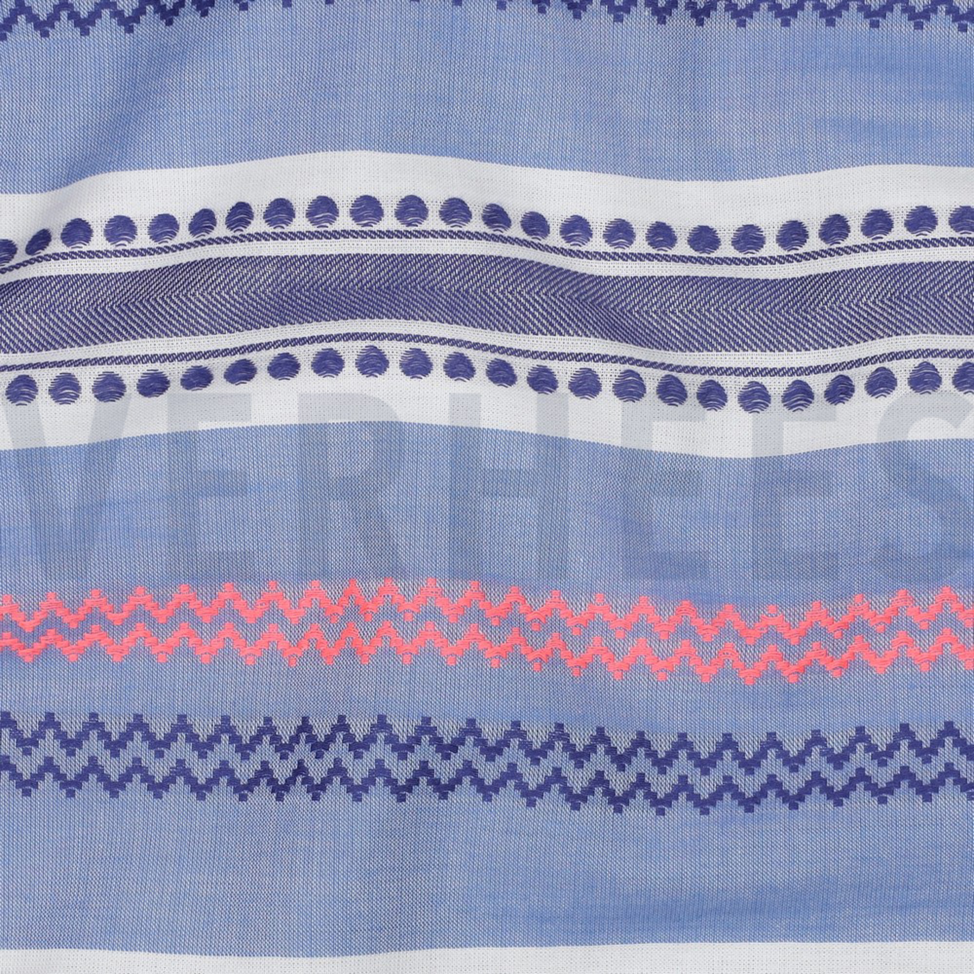 COTTON YARN DYED JACQUARD NEON LIGHT BLUE / PINK (high resolution) #2