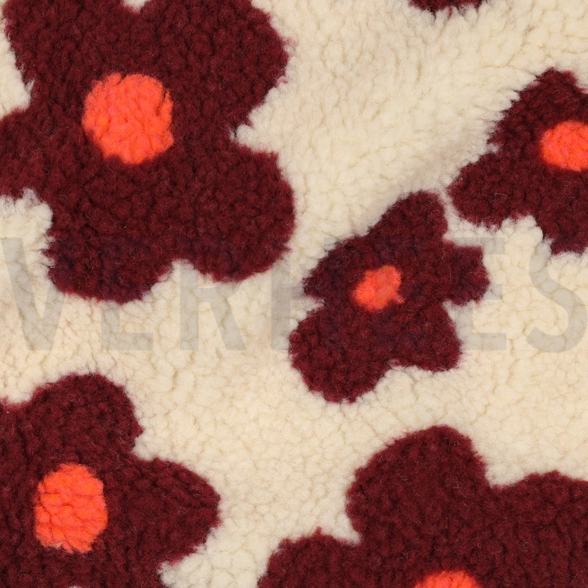 TEDDY FLOWERS BEIGE/WINE RED (high resolution) #2