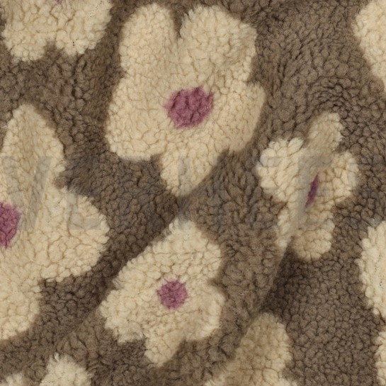 TEDDY JACQUARD FLOWERS TAUPE/ BEIGE #7