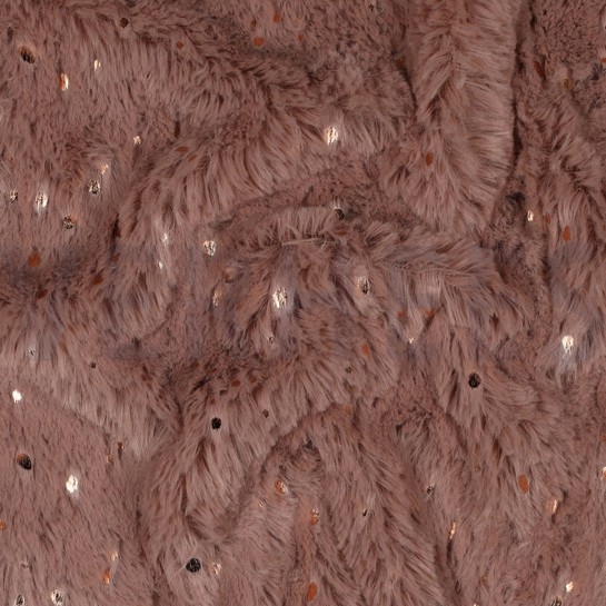 FAUX FUR WITH FOIL DARK ROSE #7