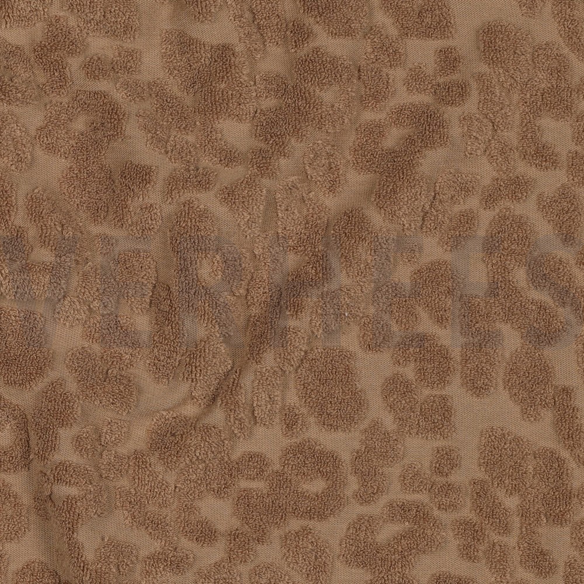 COTTON TOWELING KNIT ANIMAL SKIN BROWN (high resolution) #2