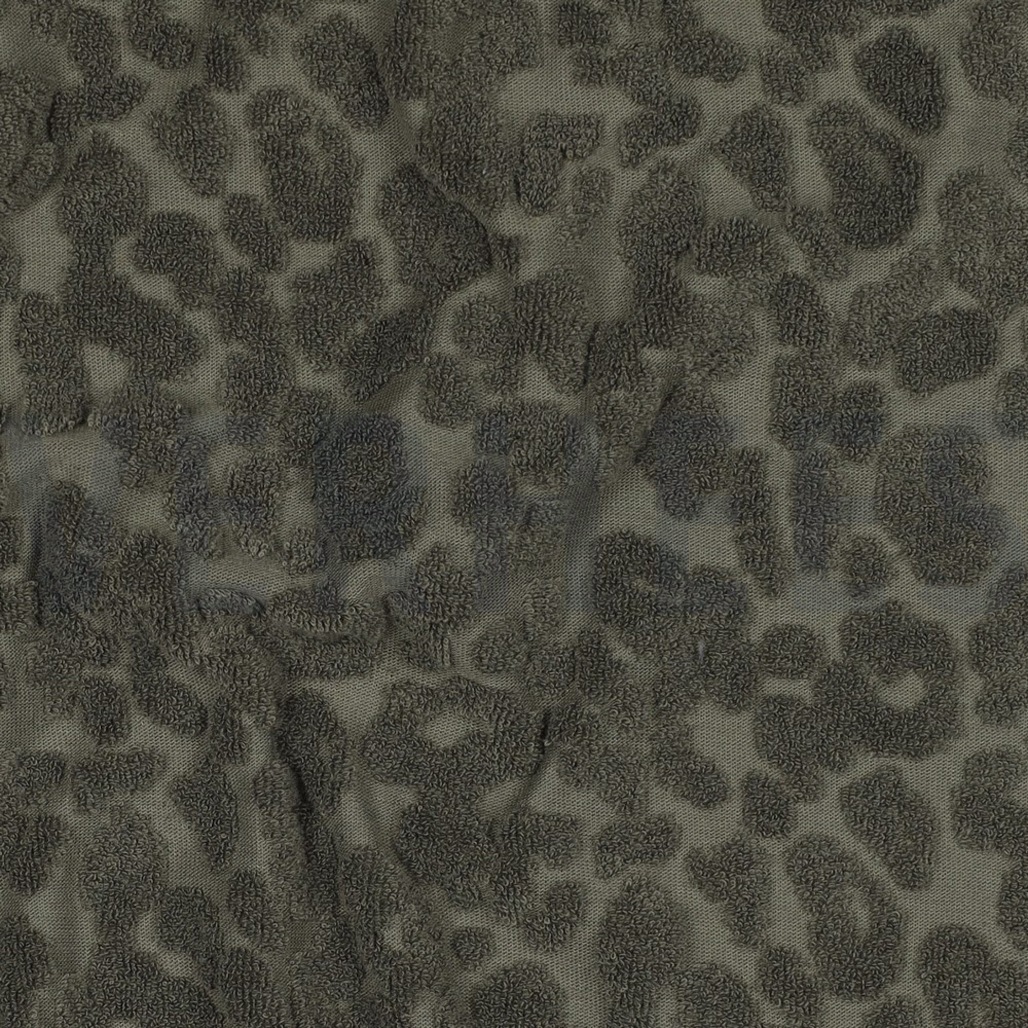 COTTON TOWELING KNIT ANIMAL SKIN DARK GREEN (high resolution) #2