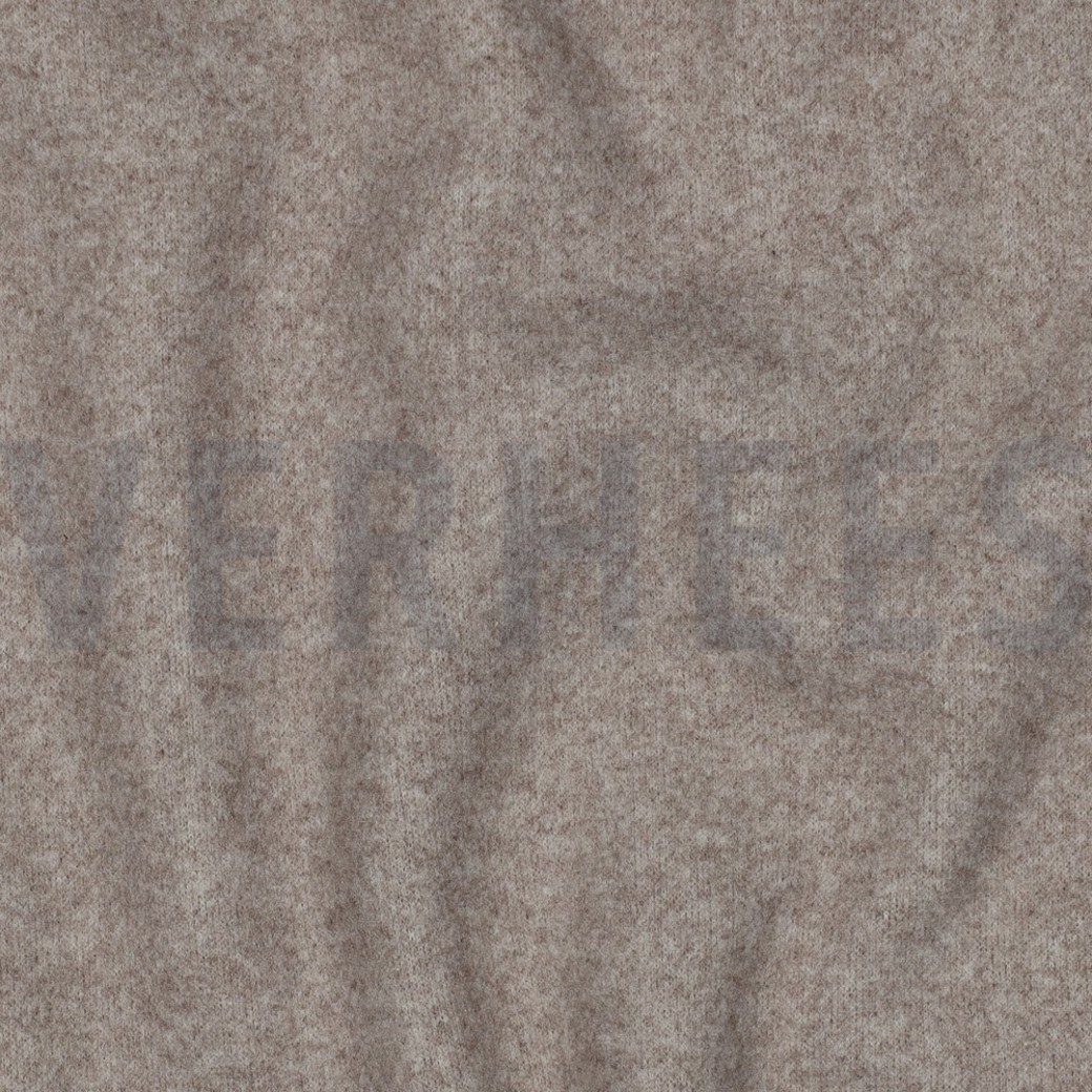 KNITTED WOOL LOOK TAUPE MELANGE #2