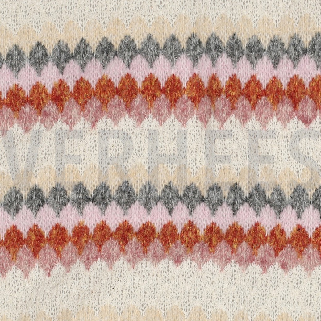 KNITTED YARN DYED STRIPES DARK ROSE #2