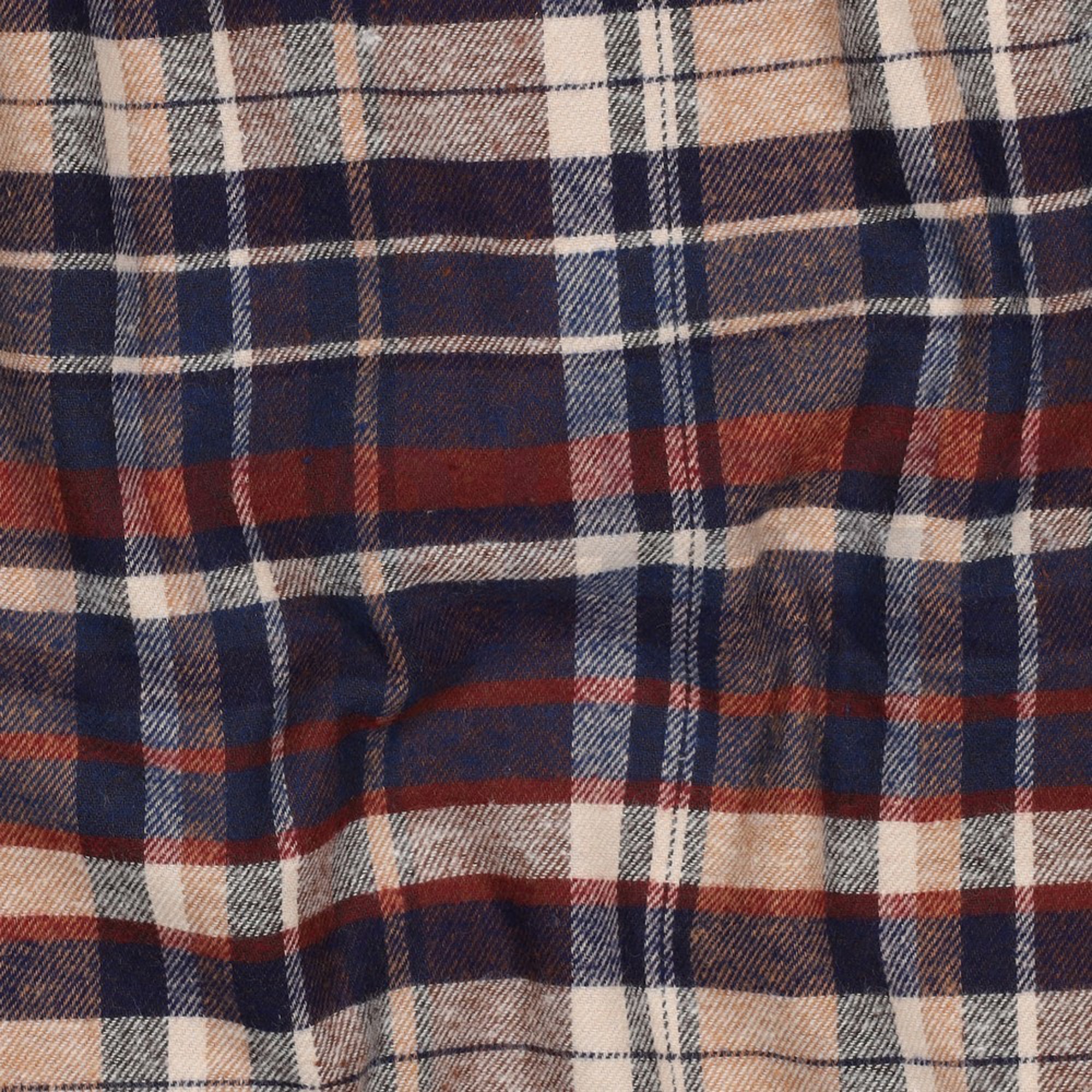 COTTON YARN DYED BRUSHED CHECKS NAVY (high resolution) #2