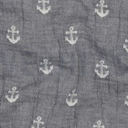 DOUBLE GAUZE JACQUARD ANCHOR 2-SIDED NAVY (thumbnail) #2
