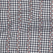 COTTON JACQUARD FLOWERS NAVY (thumbnail) #2