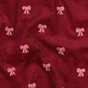 BABYCORD EMBROIDERY BOWS BORDEAUX (thumbnail) #2