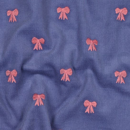 BABYCORD EMBROIDERY BOWS JEANS #7