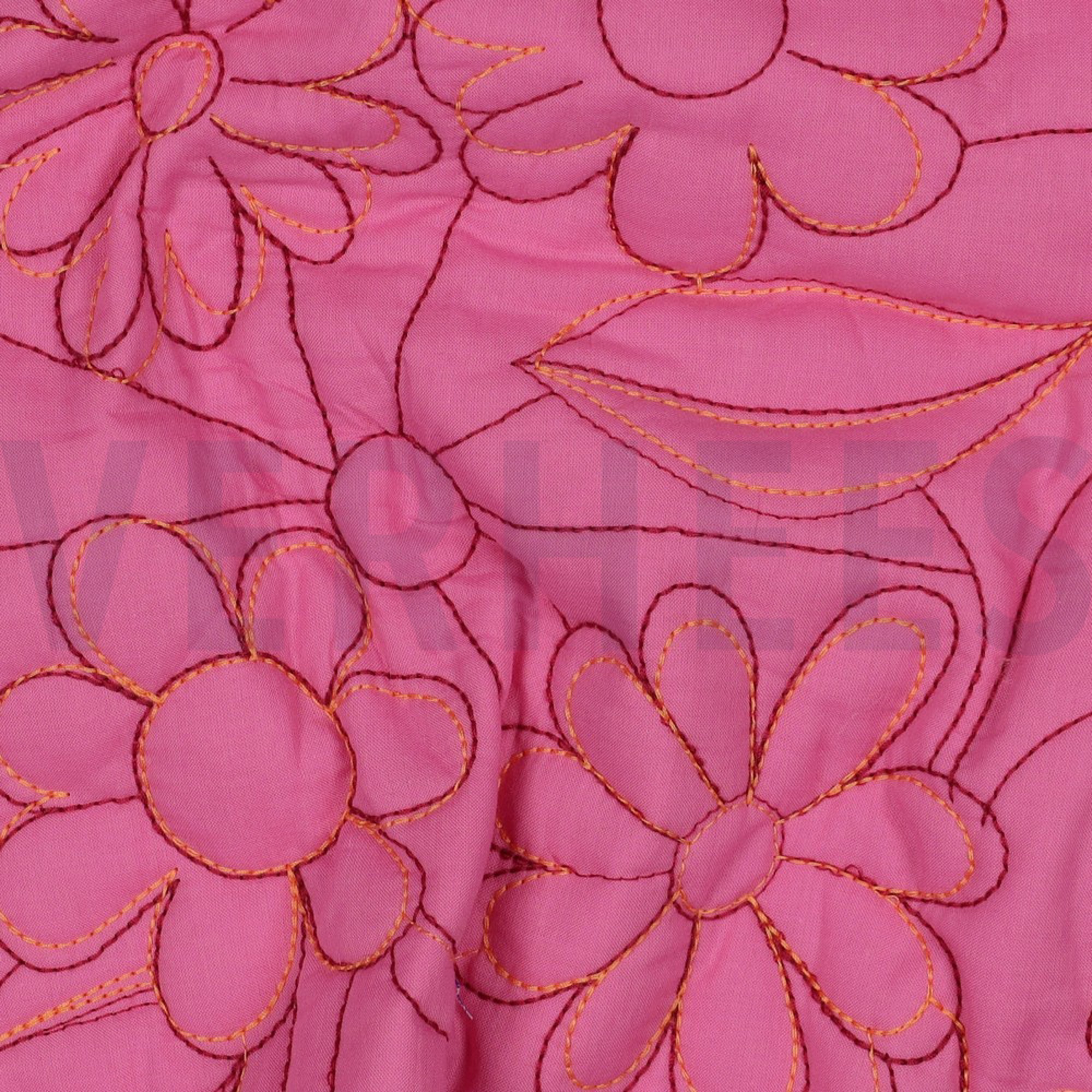 COTTON STEPPED FLOWERS PINK (high resolution) #2