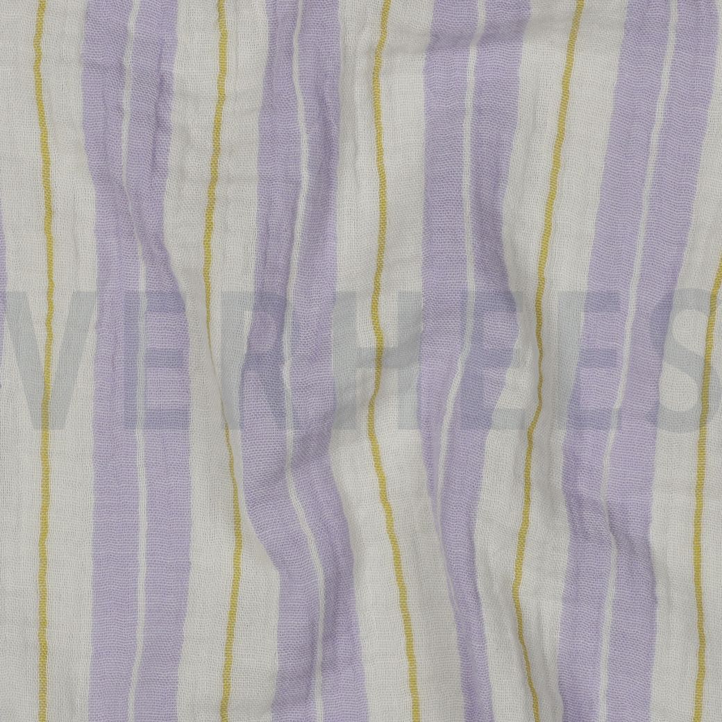 DOUBLE GAUZE YARN DYED STRIPES PURPLE #2