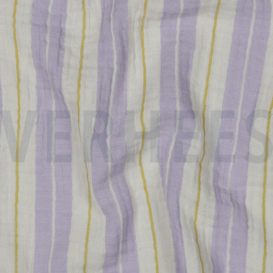 DOUBLE GAUZE YARN DYED STRIPES PURPLE #7