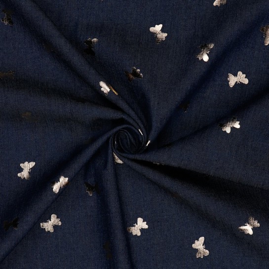 JEANS FOIL BUTTERFLIES JEANS WASHED #7