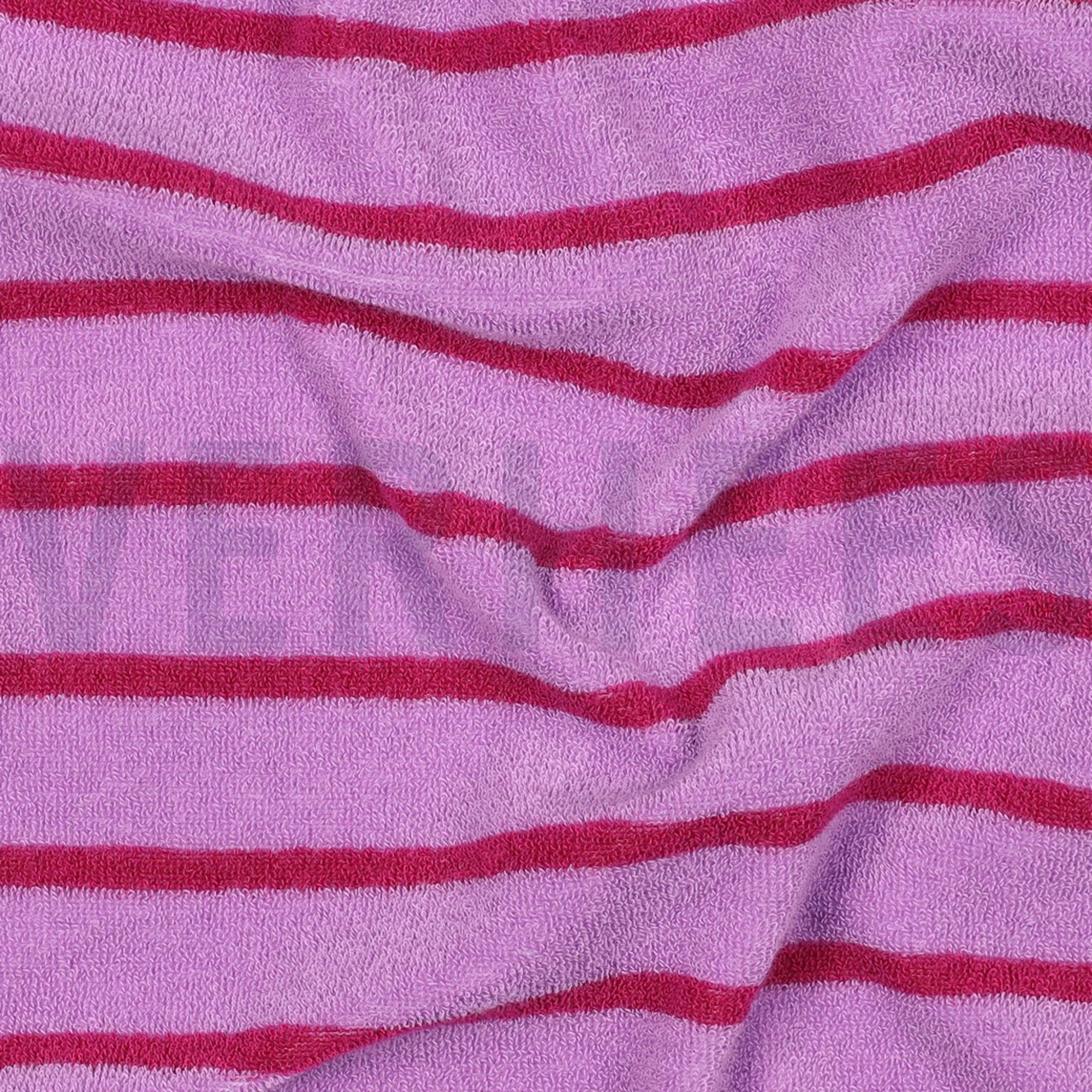 COTTON TOWELLING YARN DYED STRIPES PINK / FUCHSIA (high resolution) #2