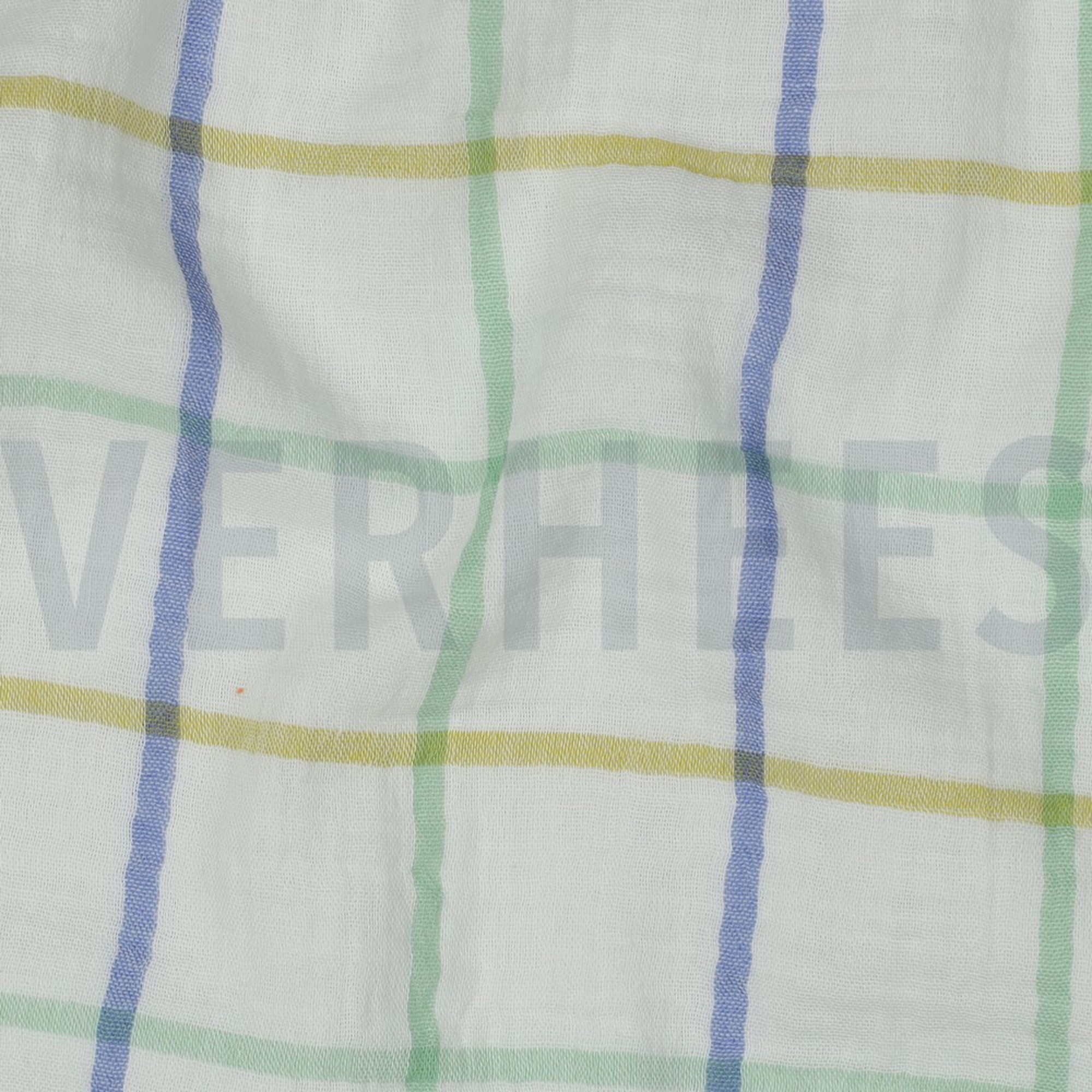 DOUBLE GAUZE YARN DYED CHECKS GREEN (high resolution) #2