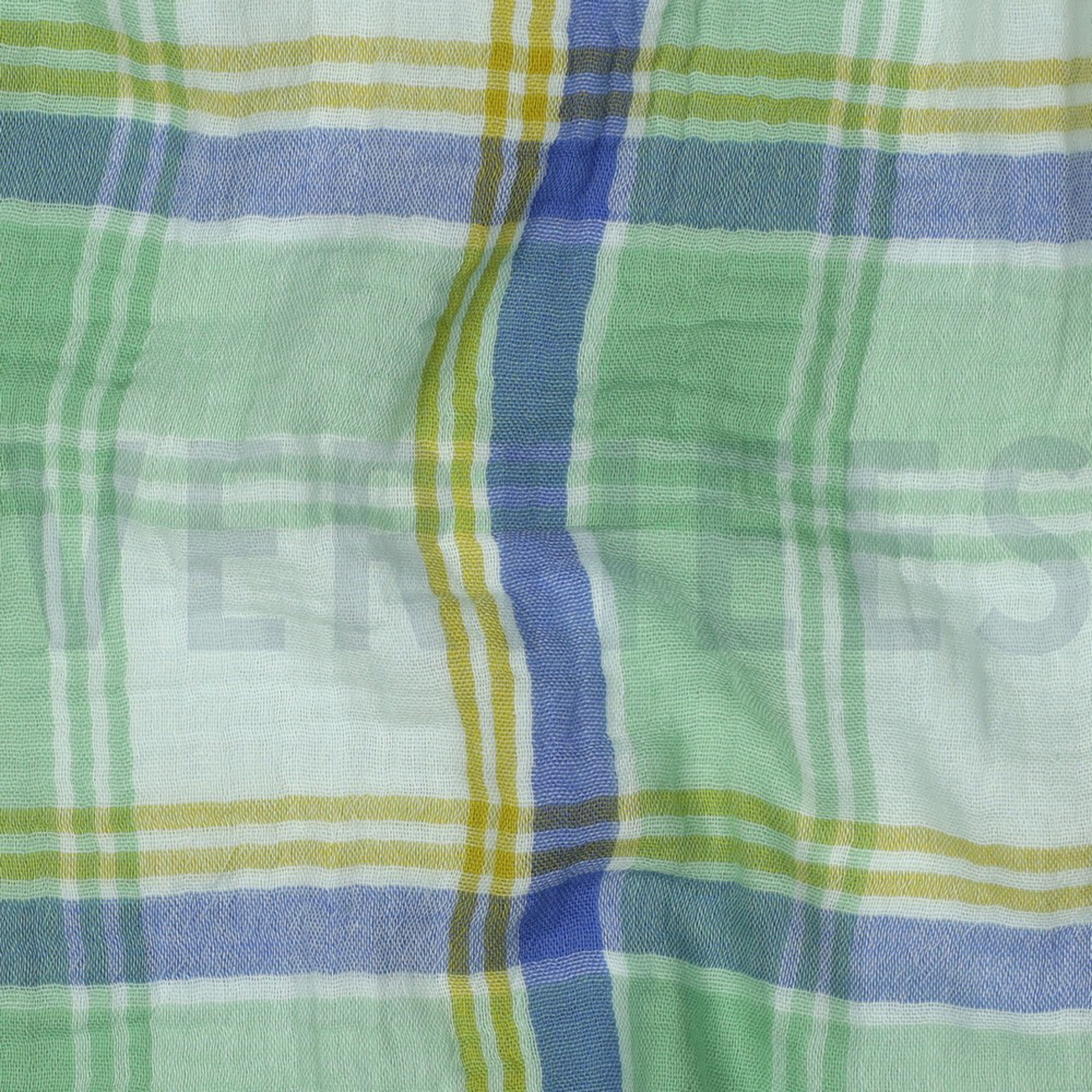 DOUBLE GAUZE YARN DYED CHECKS GREEN (high resolution) #2