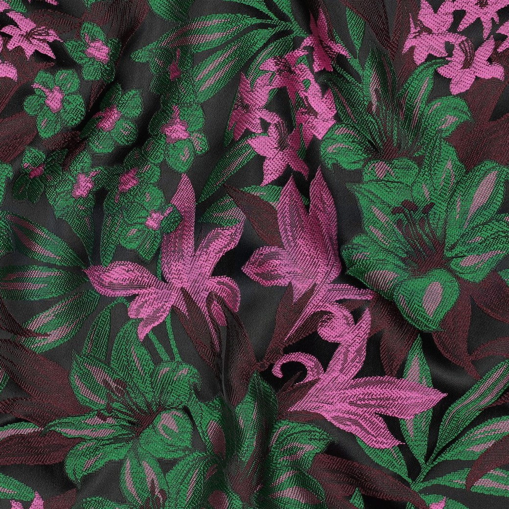 JACQUARD FLOWERS DARK GREEN #2