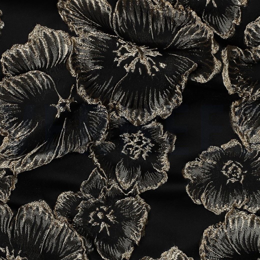 JACQUARD FLOWERS BLACK #2