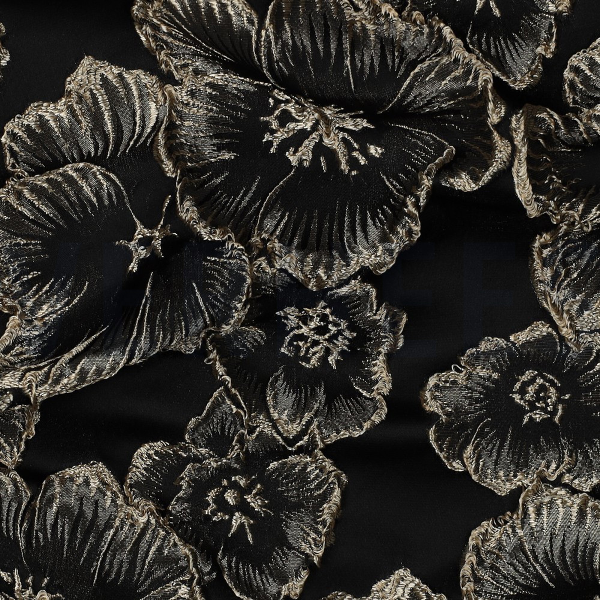 JACQUARD FLOWERS BLACK (high resolution) #2