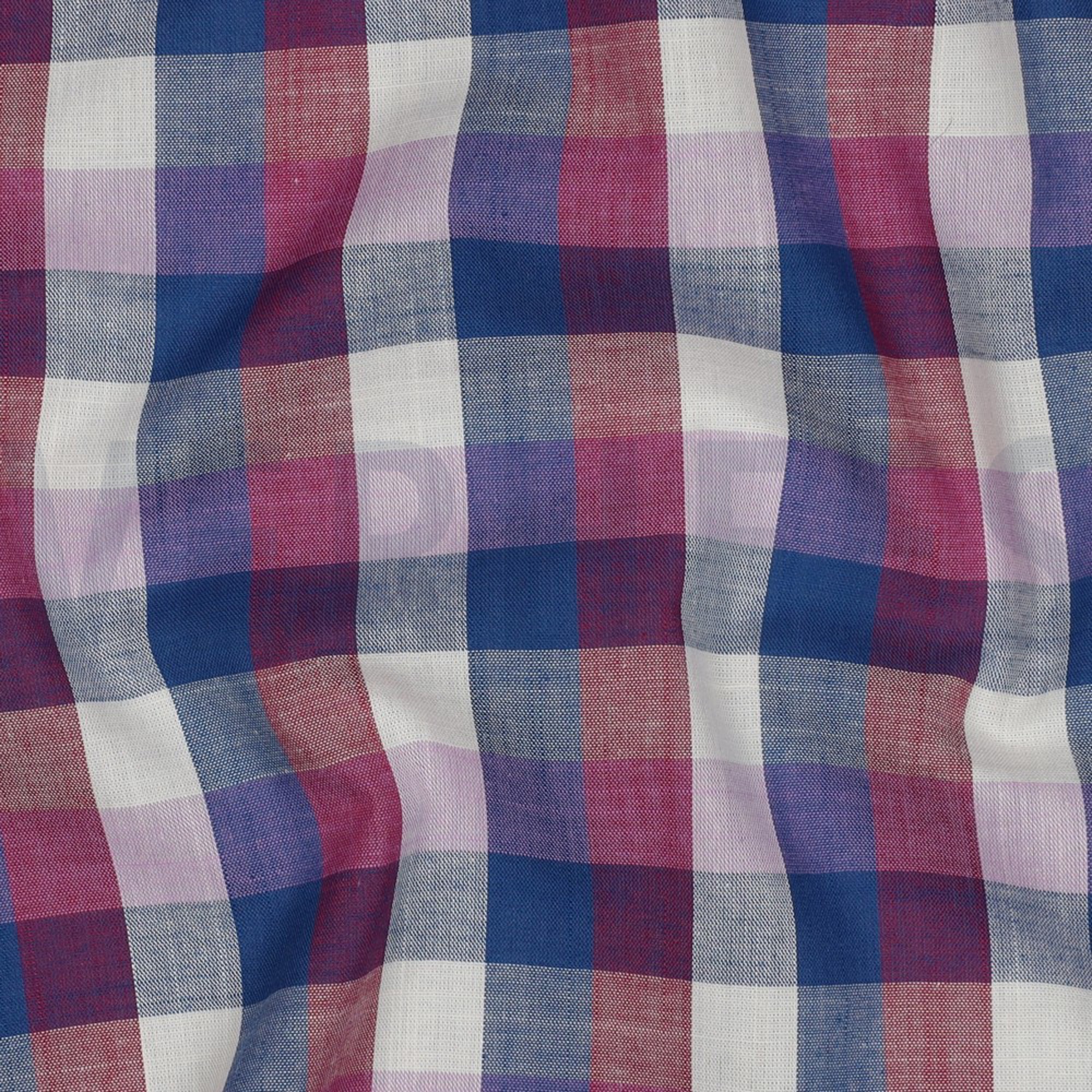 COTTON YARN DYED CHECKS CERISE (high resolution) #2
