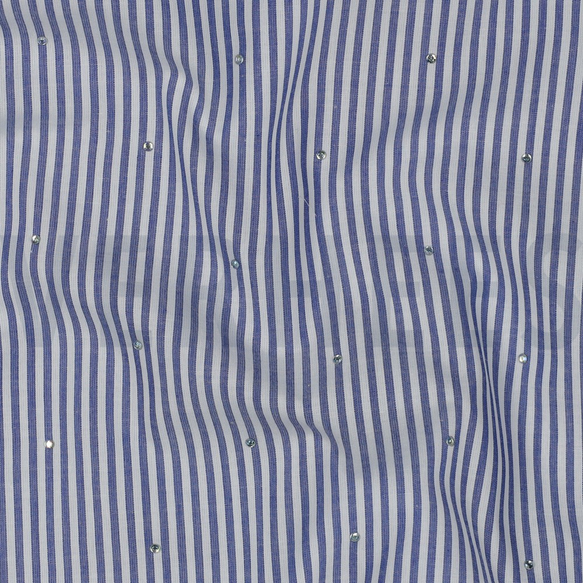 COTTON YARN DYED STRIPES WITH STUDS BLUE (high resolution) #2