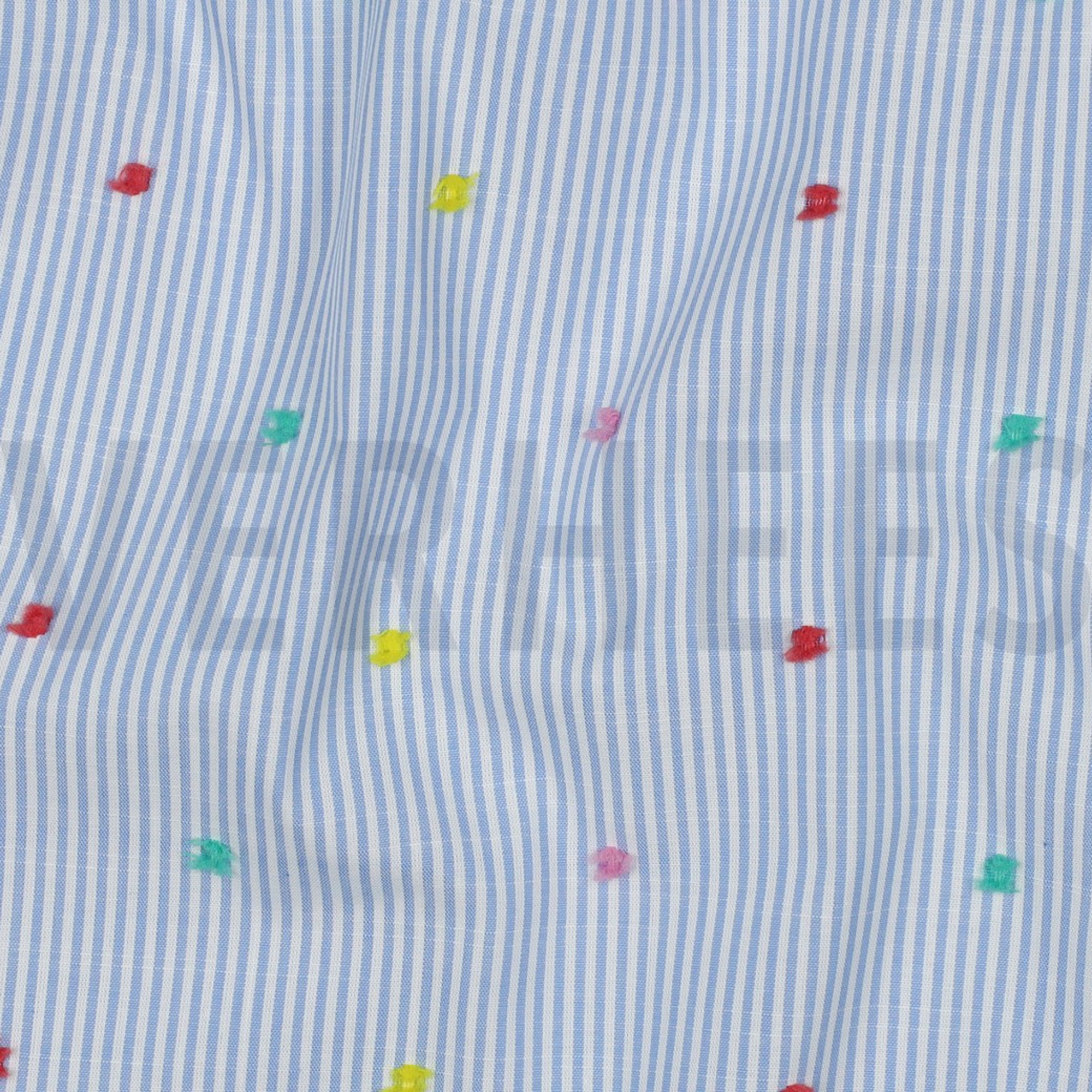 COTTON STRIPES DOBBY BLUE (high resolution) #2