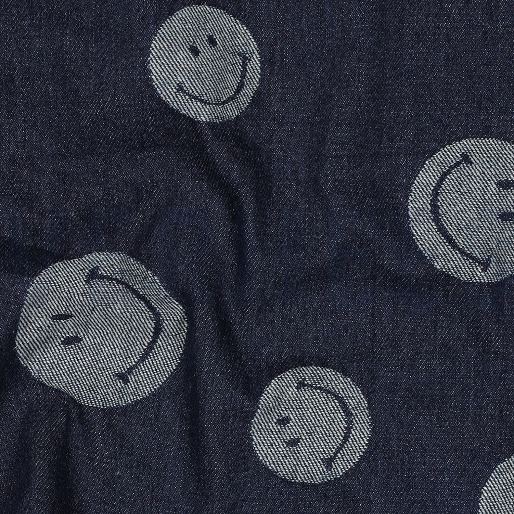 DENIM JACQUARD SMILEYS INDIGO #2