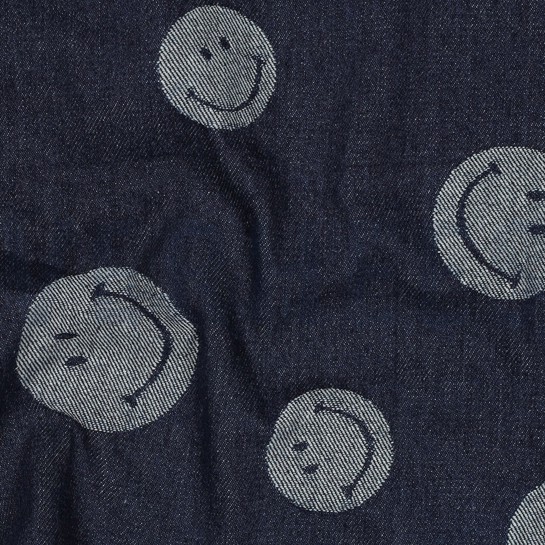DENIM JACQUARD SMILEYS INDIGO #7