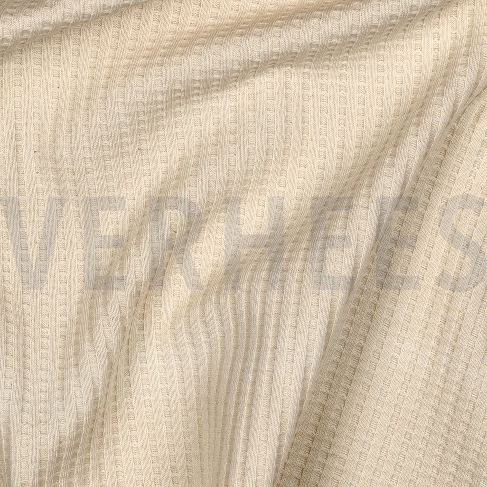 COTTON KNITTED WAFFLE GOTS NATURAL (high resolution) #2