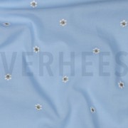 COTTON VOILE EMBROIDERY LUREX FLOWERS LIGHT BLUE (thumbnail) #2